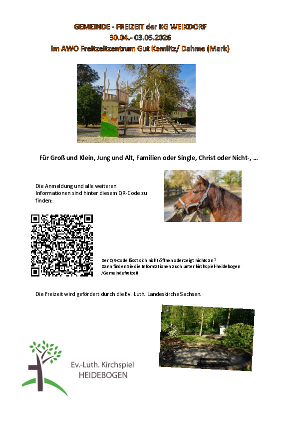 Flyer mit Anmeldeinformationen